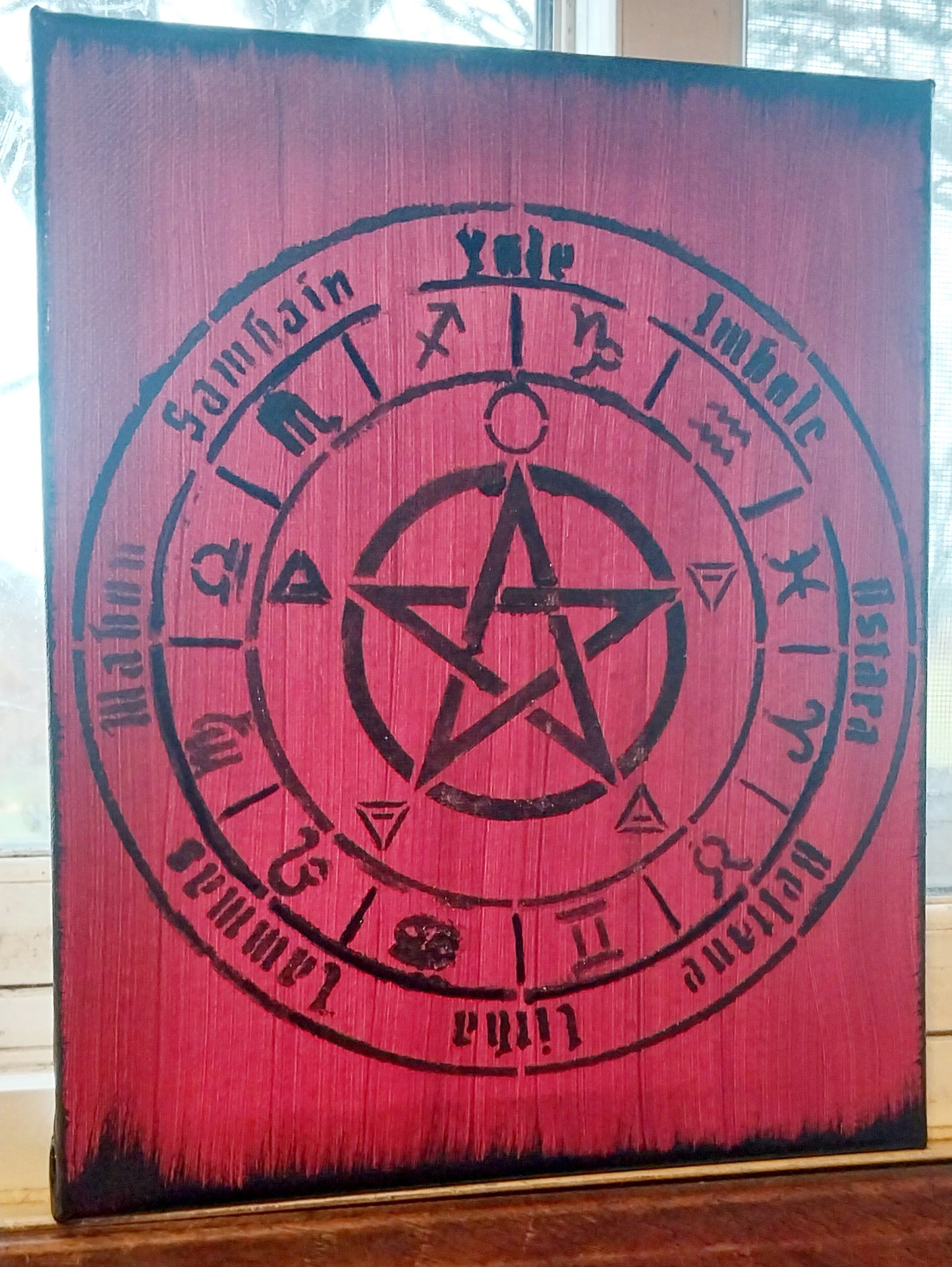 Witches Calender on Canvas